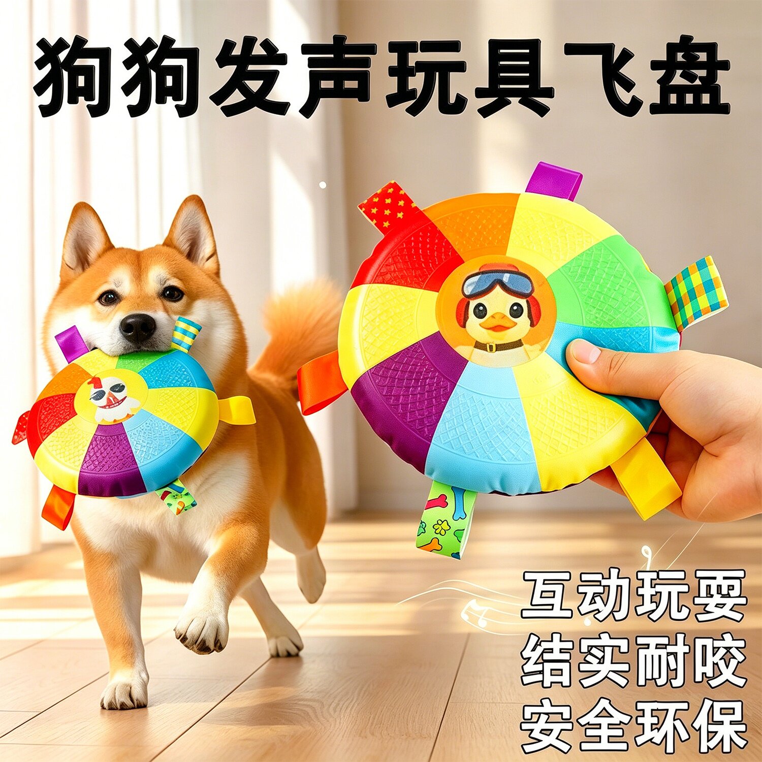 狗狗飞盘铃铛训狗专用边牧用品训犬宠物飞碟训练户外玩具小狗狗用