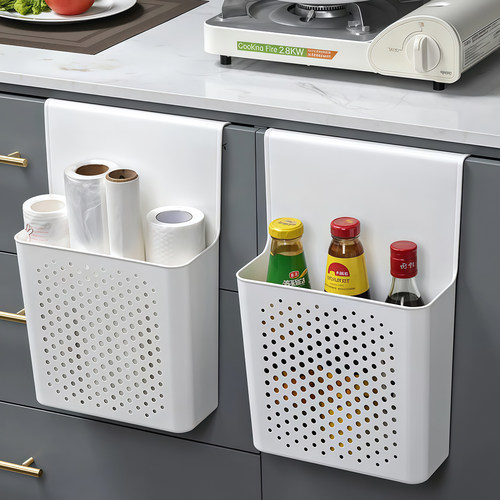 壁挂收纳盒厨房柜门内侧置物架