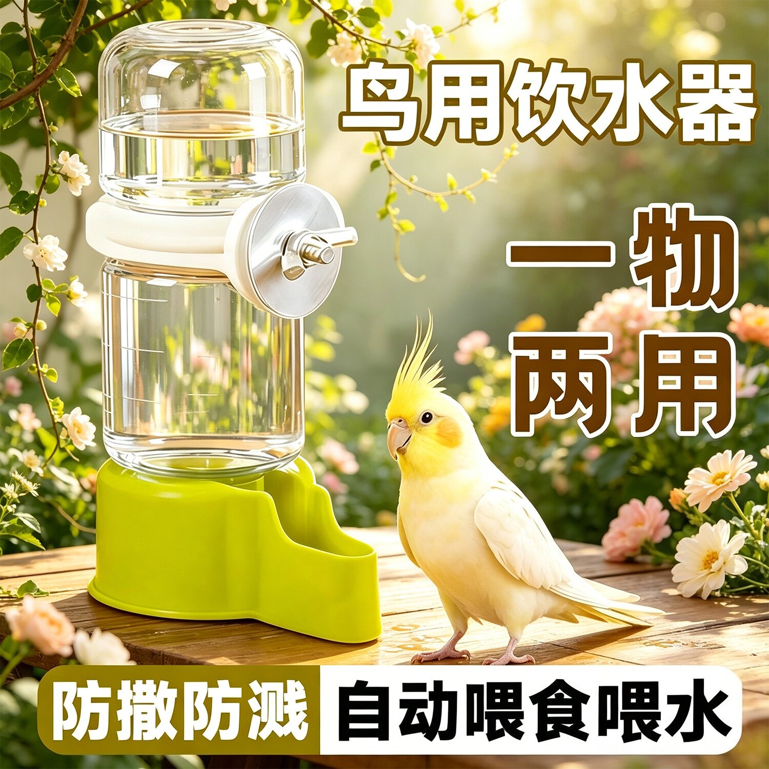 鸟用饮水器自动喂食器