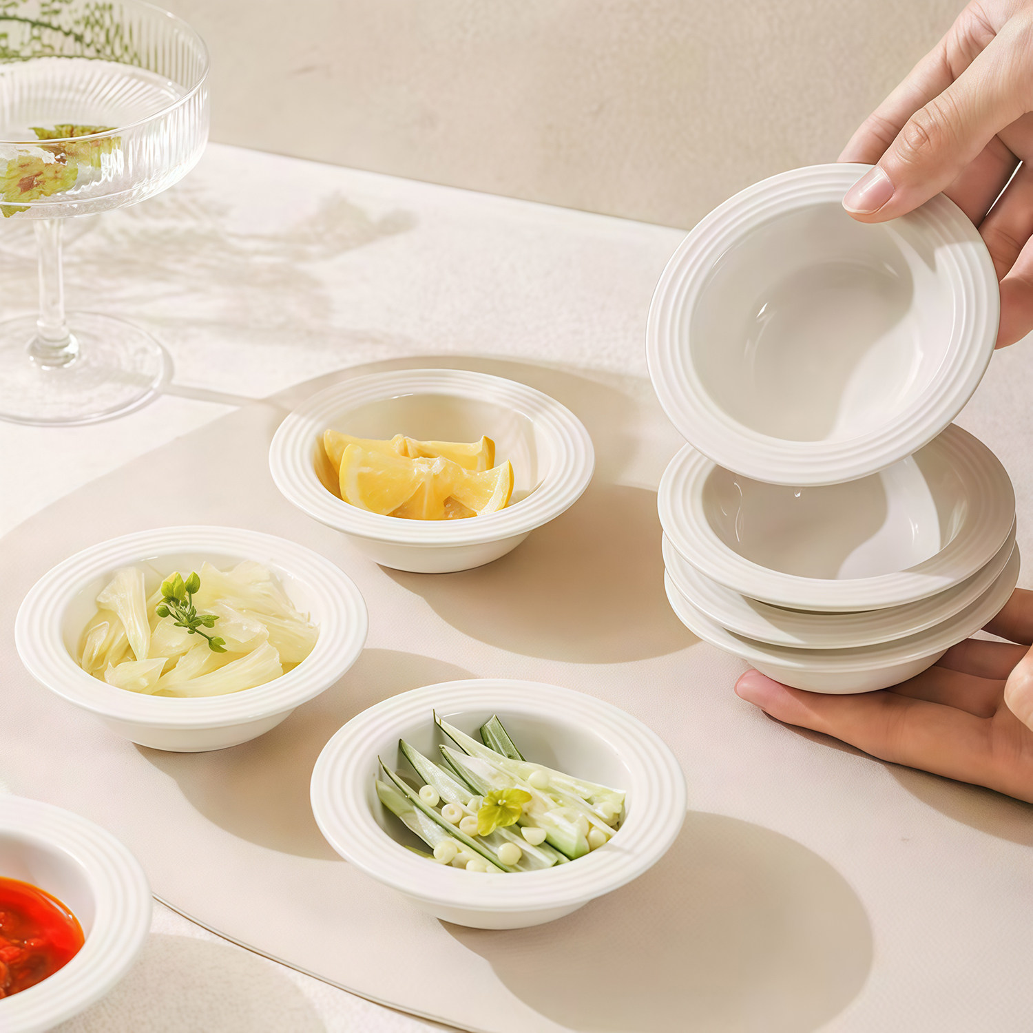 陶瓷酱料碟饺子蘸料碟家用