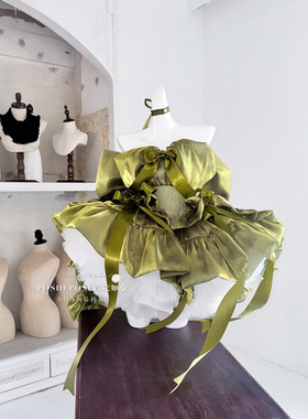 POSHEPOSE高定如心公主.睡美人.绿连衣裙公主裙