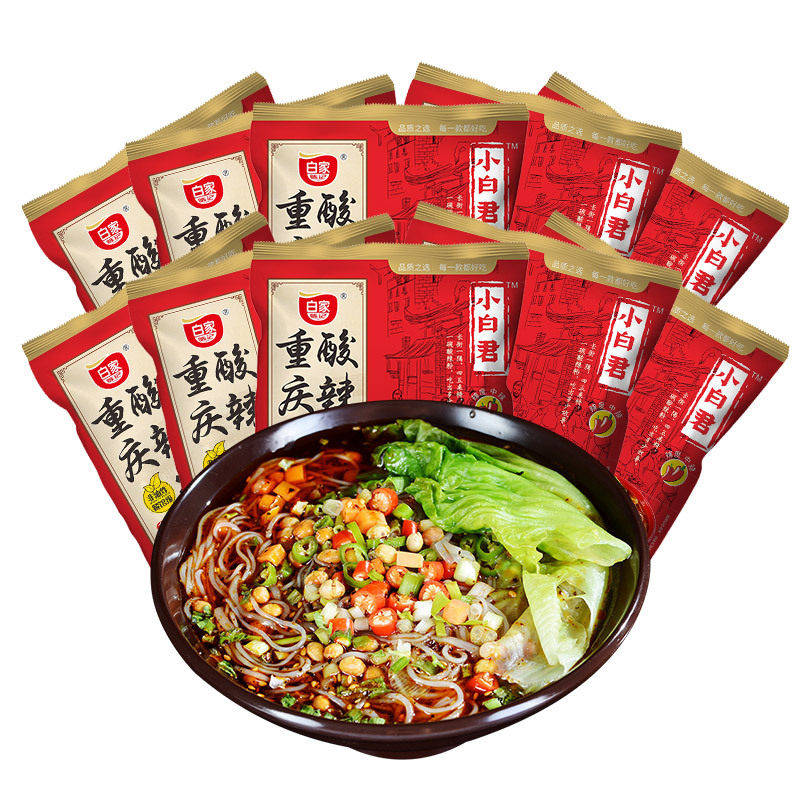 白家陈记重庆酸辣粉85g*5袋 四川酸辣粉丝非油炸网红方便面速食