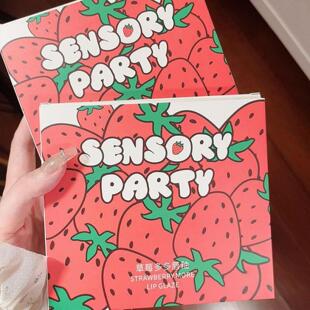 唇釉套装感官派对草莓多哑光雾面不易掉色女学生款礼盒唇泥口红