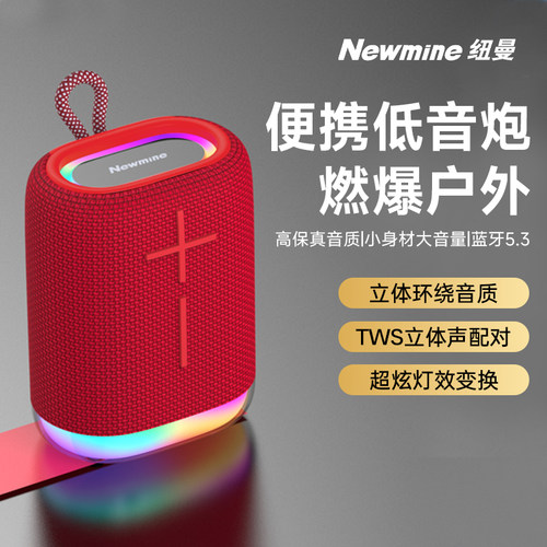 纽曼X5 蓝牙音响手提便携式音响低音993炮手氛围感高音质音响