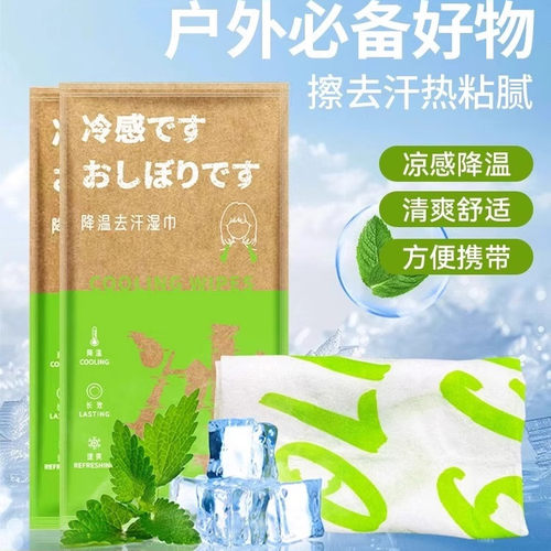 户外运动跑步去味清凉湿巾