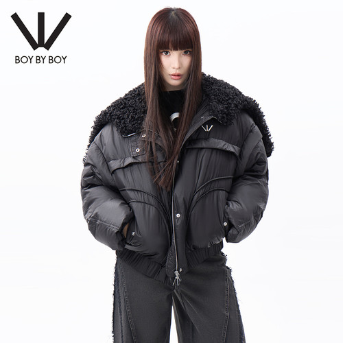 BOY BY BOY商场同款潮牌女装冬季宽松加厚短款羽绒服W28010