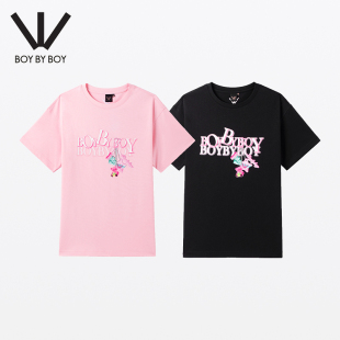 宽松舒适针织短袖 BOY商场同款 25夏新品 T恤W01019 潮牌女装 BOY