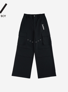 BOY BY BOY潮牌25秋上新百搭休闲字母工装裤女长裤W252W34020