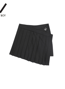 Boy By Boy潮牌女装半身裙半截裙短裙不规则春季百褶裙W40004