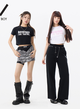 BOY BY BOY商场同款潮牌女装春季合体微弹薄款短袖T恤W01080