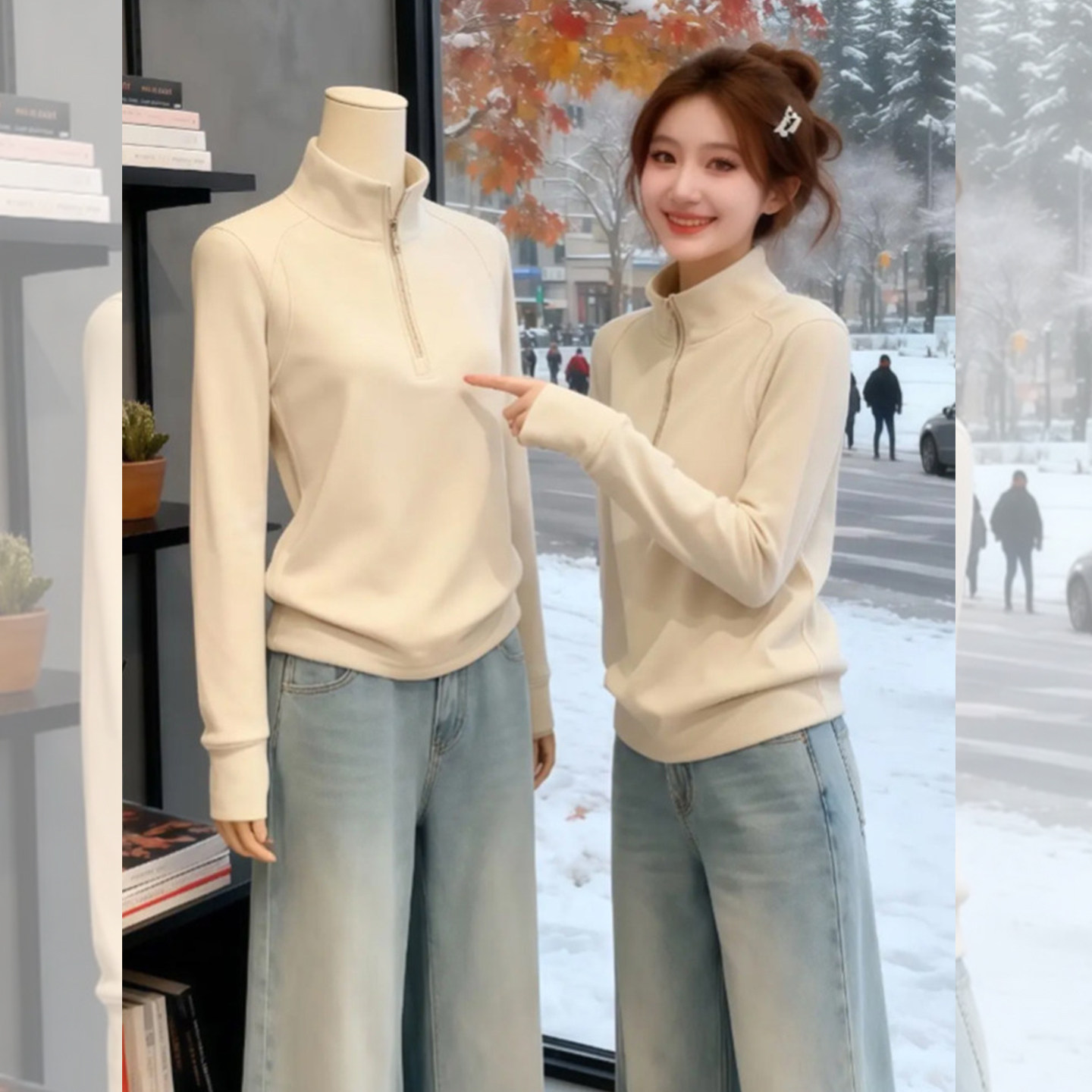 等风来时~双面绒半拉链立领双面德绒短款外套女款秋季内搭打底衫,女装/女士精品,短外套,淘宝优惠券,粉丝福利购,淘宝优惠卷