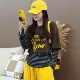 时尚 早春假两件条纹拼接长袖 t恤女2026新款 洋气宽松休闲打底上衣