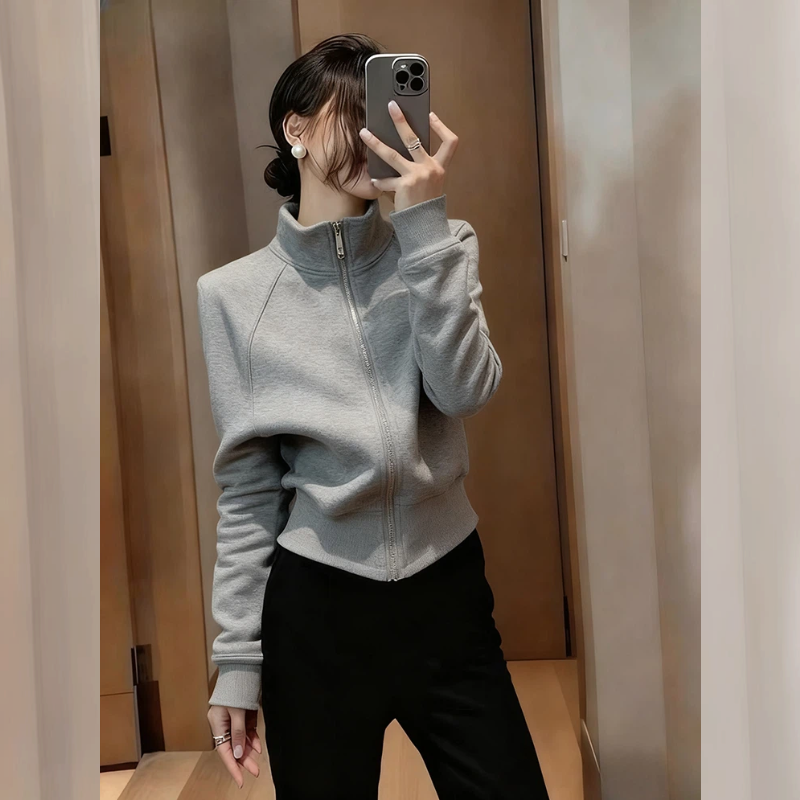 【送运费险】爆款灰色卫衣外套女