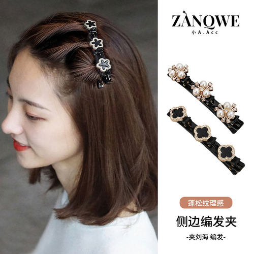 网红编发发夹短发发卡