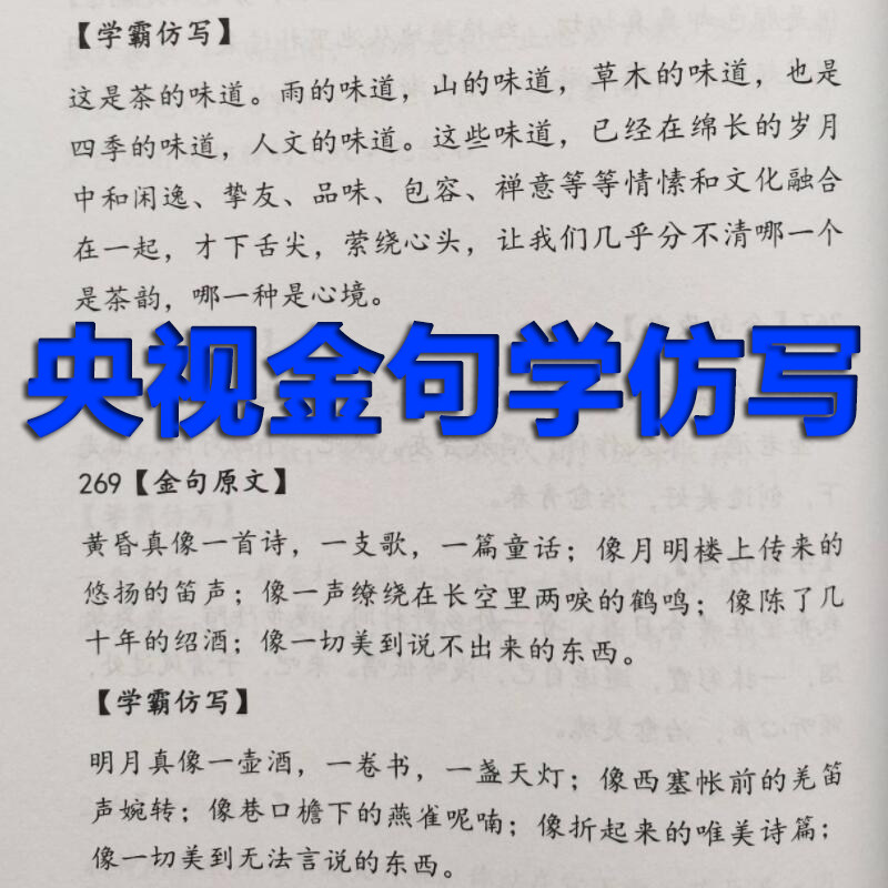 央名视金句仿写优质作文素材摘抄学霸高分作文每天练文笔名句练习
