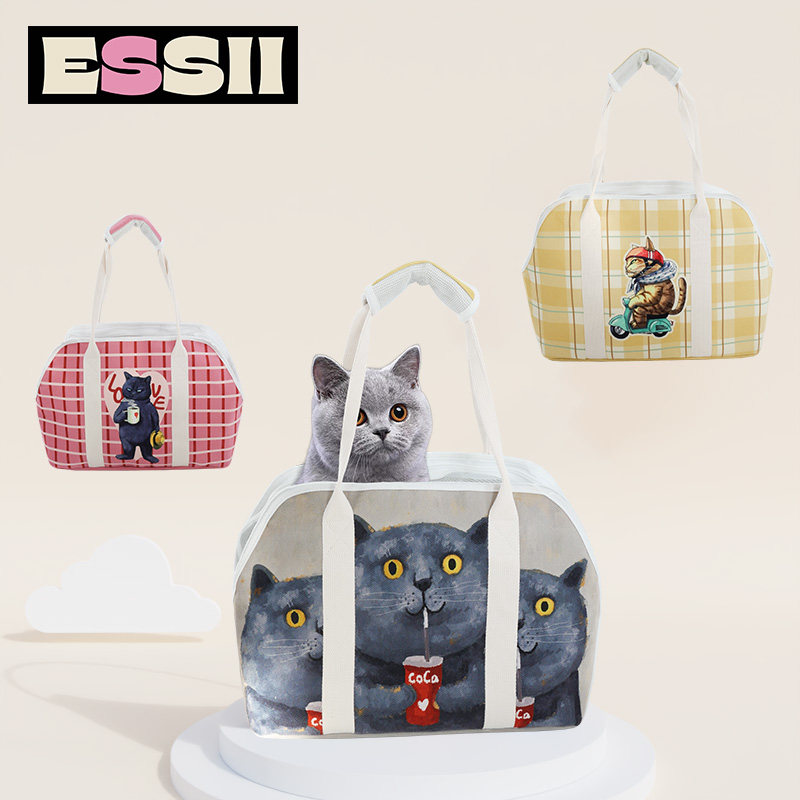 完美款款HJ时尚宠物包小众休闲时尚印花文艺猫狗百搭单肩包布包