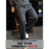 运动直筒长裤 简素Design380g太空棉抽绳弯刀卫裤 男宽松休闲裤 冬