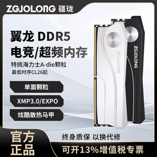 疆珑i9翼龙DDR5内存条32G48G台式 电脑6000马甲海力士颗粒16GBx2