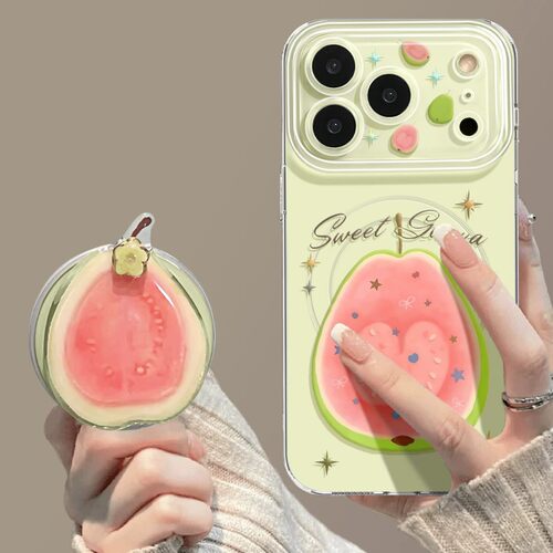 芭乐磁吸手机壳带支架适用iphone