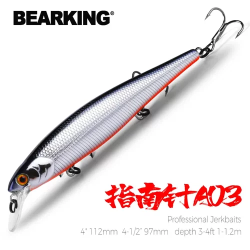 熊王BEARKING路亚指南针悬浮海钓野钓9.7cm9.8g米诺假饵 A05 A03