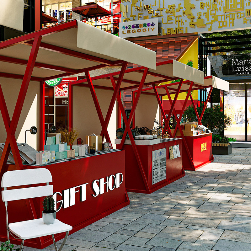 集市摊位架摆摊移动小推车商场促销展台商业街节日活动棚架铁架子
