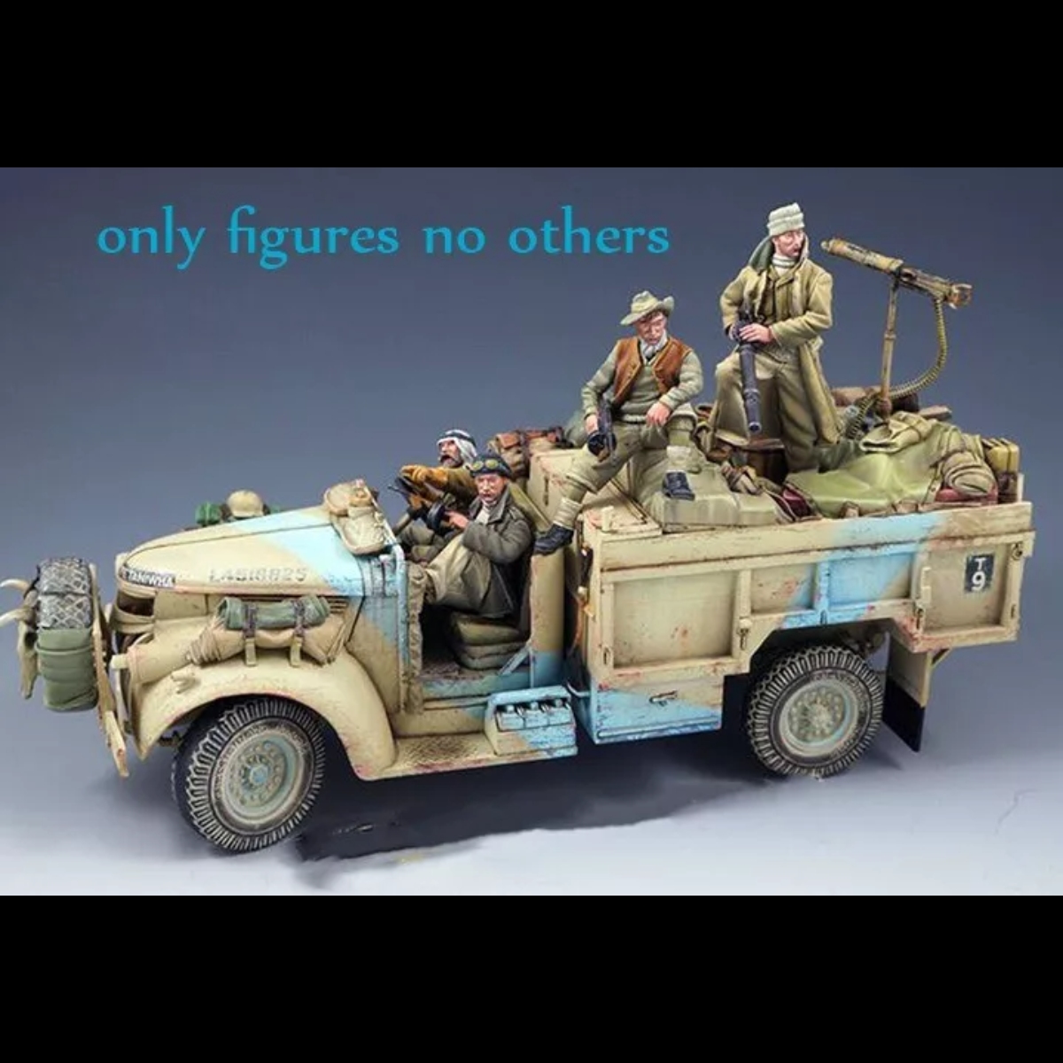 源模居GK1/35树脂模型英国沙漠巡逻队(仅4人无坦克)手办白模1031R