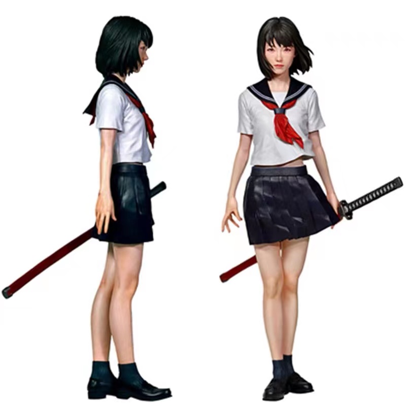 源模居GK 1/8树脂模型 林浩已 JK剑 美女主题 手办白模 543C