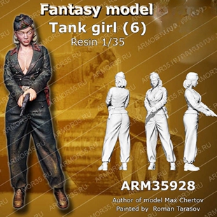 源模居GK 1/35树脂模型 德国坦克女郎 手办白模 904R