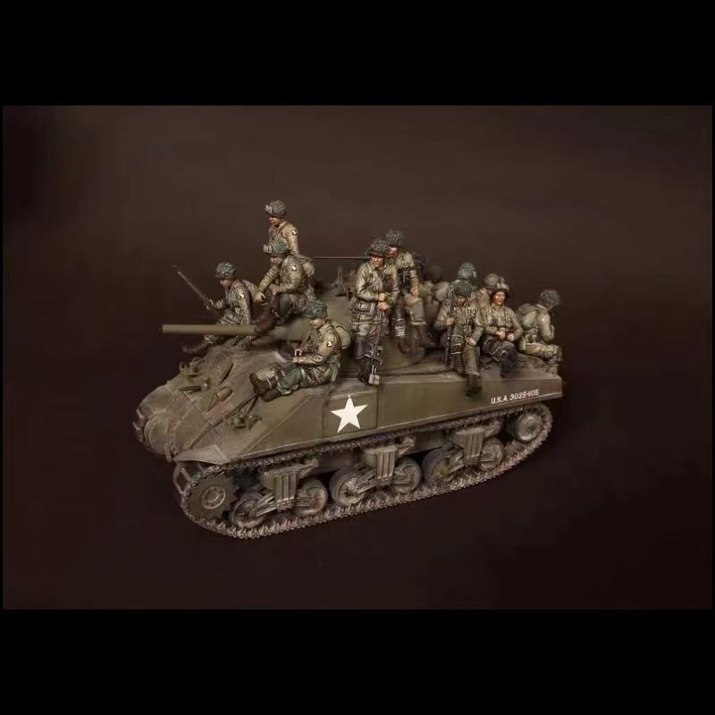 源模居GK1/35树脂模型美军突击坦克兵(14人 无坦克 )手办白模528