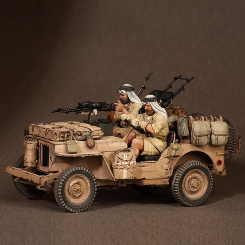 源模居GK 1/35树脂模型 阿拉伯士兵巡逻队手办白模 931R