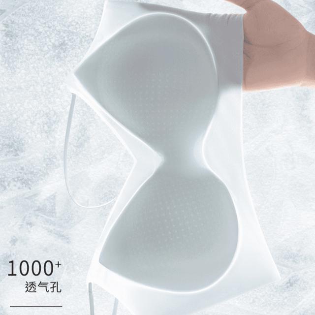 网红同款夏季半固定杯吊带超薄透气舒适聚拢无痕凉感小冰皮内衣~~