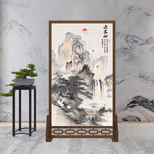 屏风隔断客厅遮挡进门定制卧室家用小户型办公室入户玄关座屏 中式