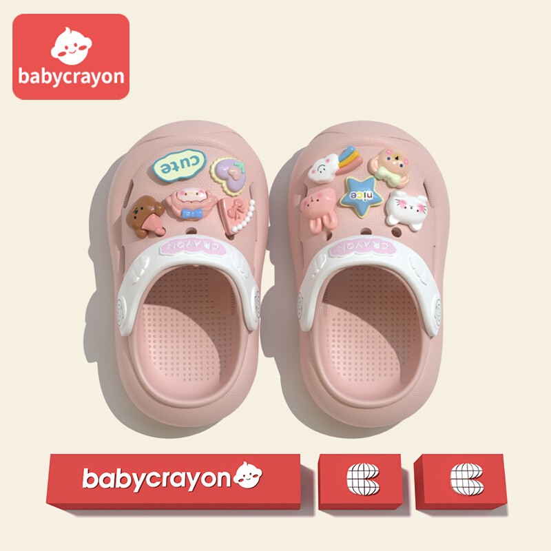babycrayon儿童拖鞋洞洞鞋小童女宝宝凉拖鞋夏季洗澡防滑室内外穿