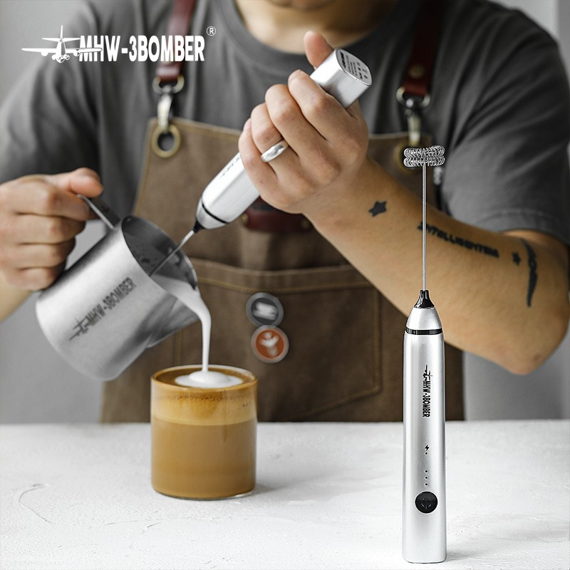 MHW-3BOMBER/轰炸机电动奶泡器咖啡拉花自动打奶泡器手持式打泡器