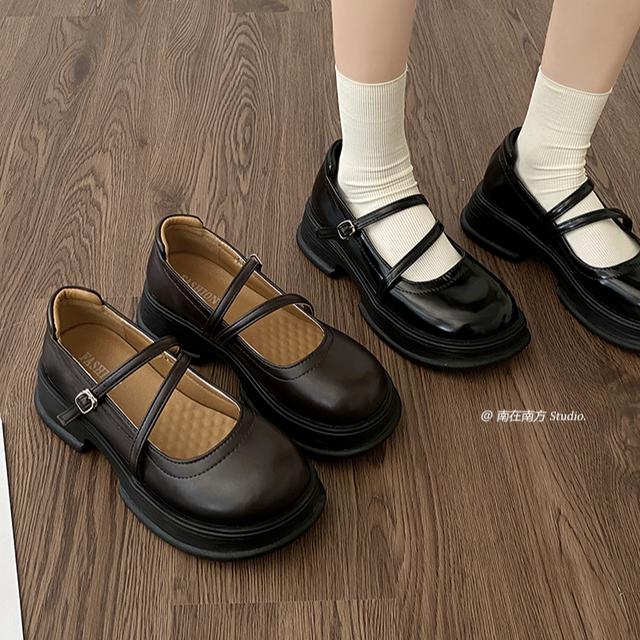【现货】南在南方棕色百搭厚底小皮鞋女2025新款春秋法式jk玛丽珍