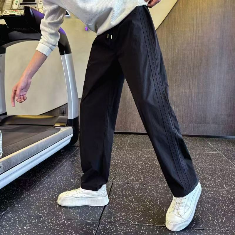 夏季冰丝透气男士阔腿运动裤