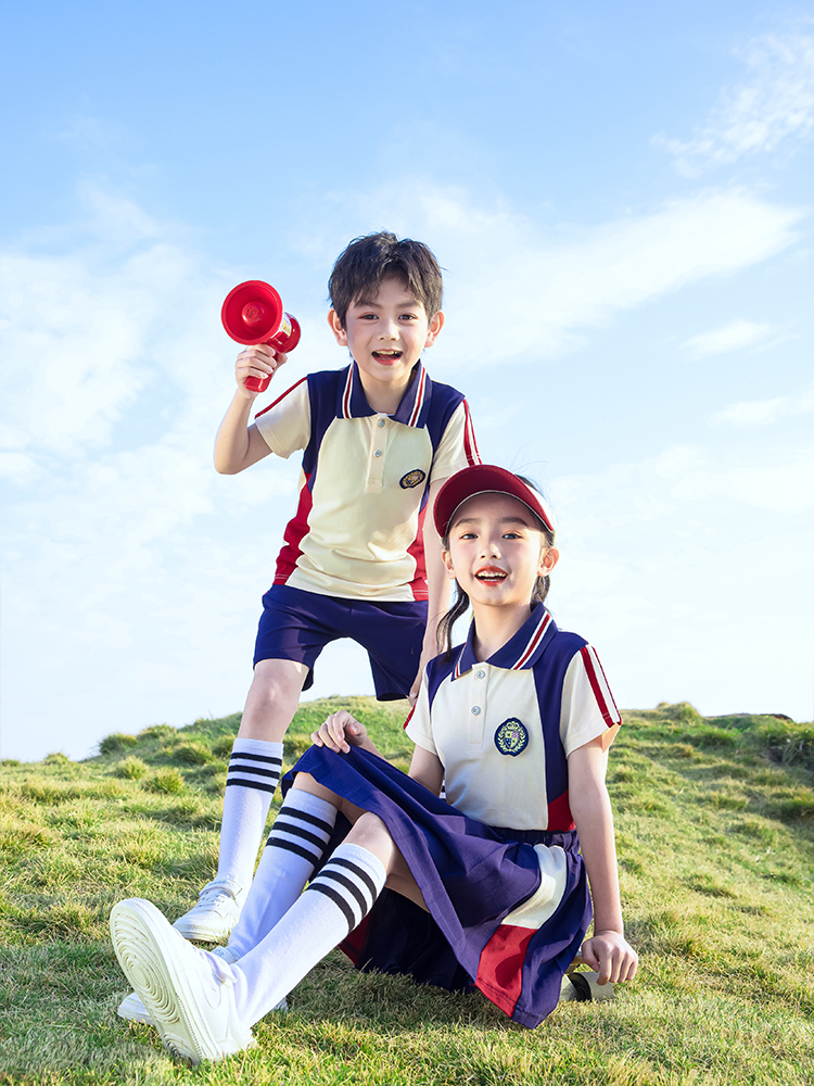 小学生校服六一表演服运动会短袖套装...