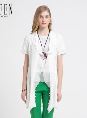 福芬夏新款开衫宽松百搭无袖上衣纯色显瘦FY-10430