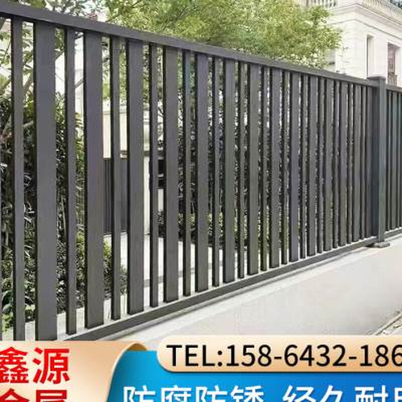 厂销铝艺护栏新中式简约铝合金围栏现代别墅庭院大门焊接铝栏杆品