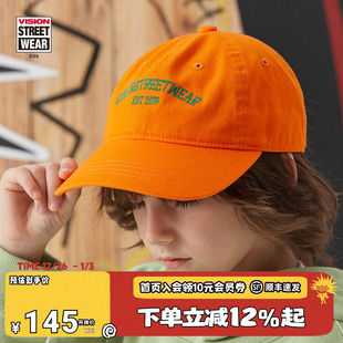 复古街头撞色LOGO棒球帽鸭舌帽男女儿童 配饰秋冬美式 VISION KIDS