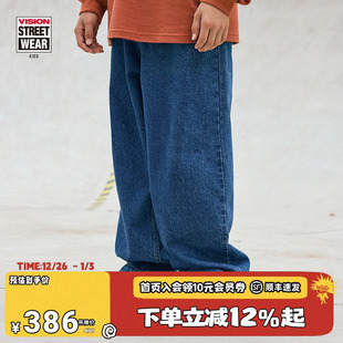 美式 男女儿童25新款 复古宽松经典 长裤 水洗牛仔裤 VISION童装