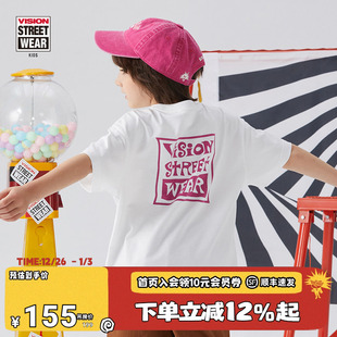 印花复刻图案复古宽松短袖 VISION 男女儿童夏季 童装 T恤 KIDS