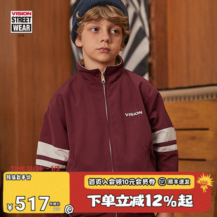 复古两面穿摇粒绒冬季 VISION 男女儿童美式 童装 拉链夹克外套 KIDS