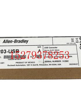 议价1203-USB通讯选件套件罗克韦尔Allen-Bradley全新1203USB