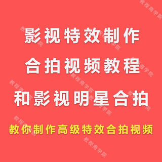 AE电脑手机剪映影视片段和明星合拍教程含高清素材抖音同款课程