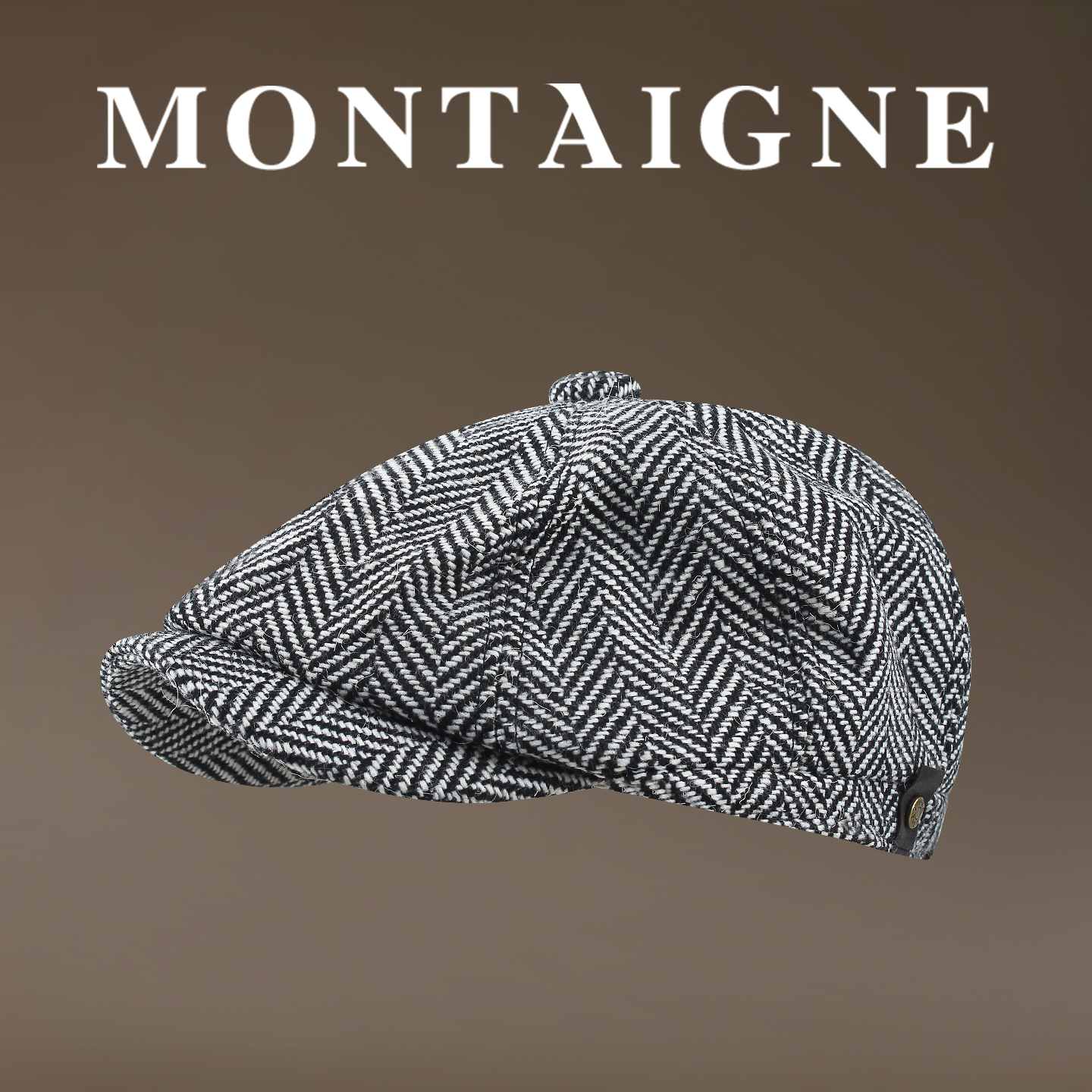 蒙田出口原单混纺男女八角前进帽