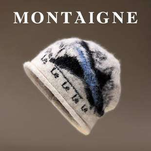 法国Montaigne/蒙田秋冬堆堆帽显脸小美式大头围冷帽包头针织男女
