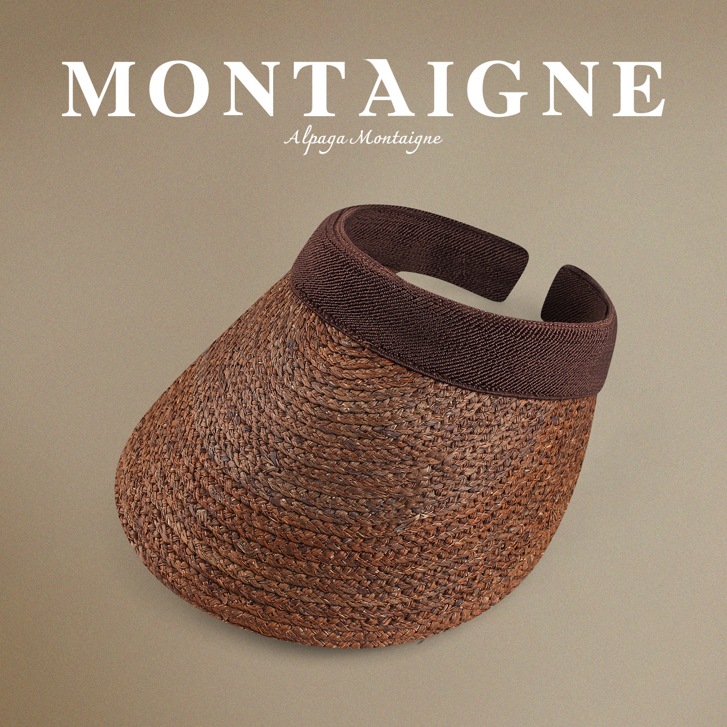 法国Alpaga Montaigne2026发箍帽遮阳防晒拉菲草手工编织太阳帽子
