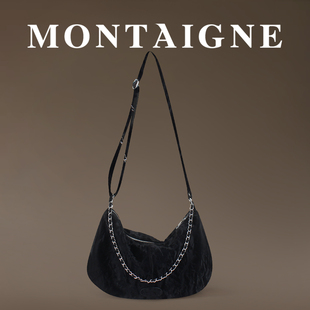 法国Montaigne/蒙田通勤百搭单肩斜挎包包休闲2025秋冬新款链条包