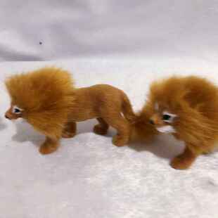 仿真毛绒小狮子玩偶创意工艺品摆件儿童节礼物亲子间互动玩具